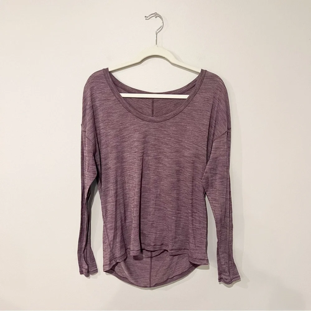 Lululemon Meant To Move Long Sleeve Top in Purple